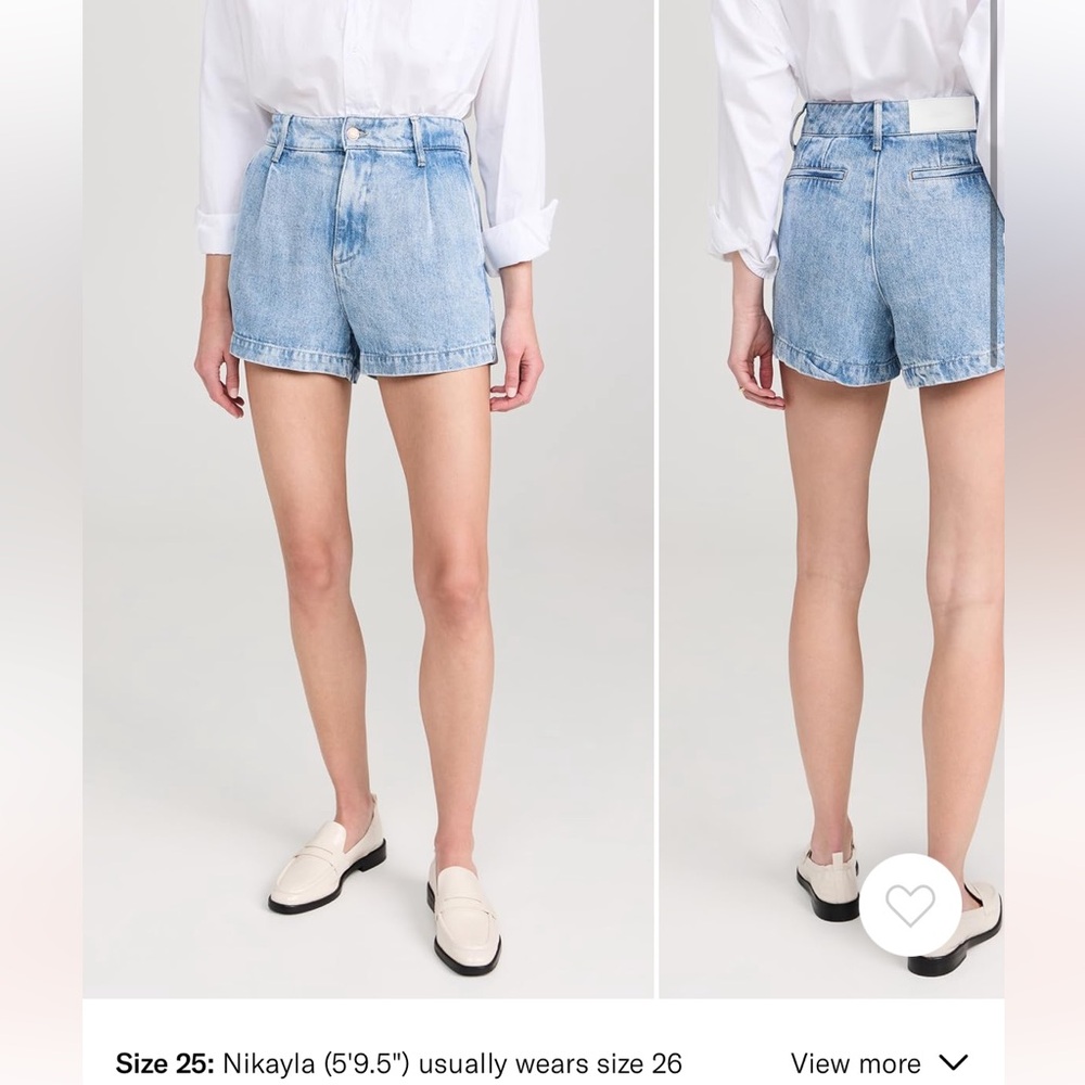 REDUCED - MOVING SALE - 7 for All Mankind Pleated Shorts - Size 28